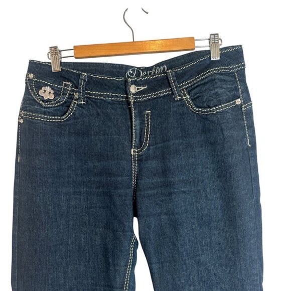 Dereon Women's Y2k Jeans Vintage Low Rise Size 11/12 Flare Leg - Picture 4 of 5